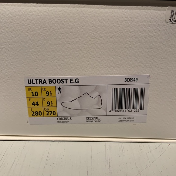 Mens Adidas Engineered Garments Ultraboost 1.0 Consortium Blue Bird size 10 - Picture 8 of 8